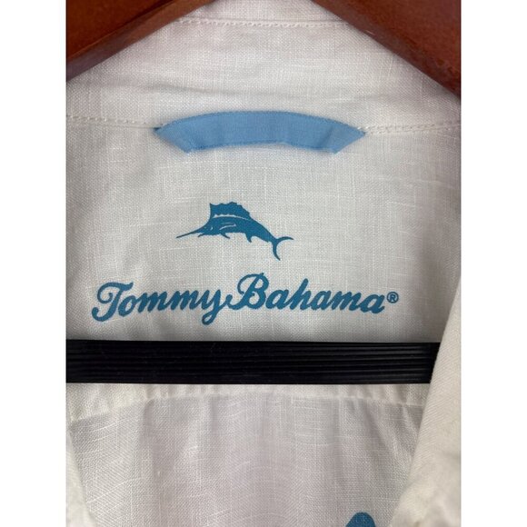 Tommy Bahama White Long Sleeve Button-Up Shirt M - Picture 5 of 8